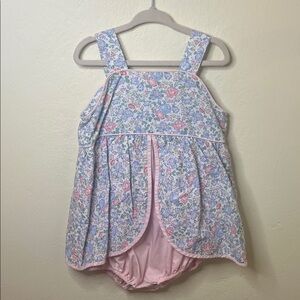 Floral Pink Bubble Romper